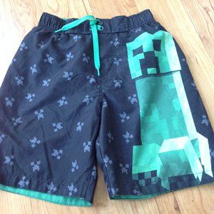 Boy's Minecraft Sz 6-7 Swim Trunks